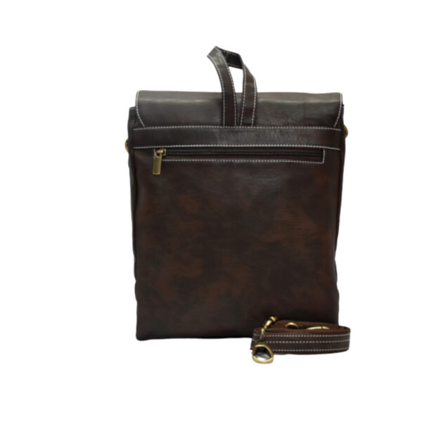 Daring Satchel Bag Premium Brown-Back